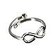 LuckyFine Simple Retro Design Toe Ring Adjustable Foot Jewelry Gifts For Women