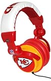 NEW IHIP NFH22KCC KANSAS CITY CHIEFS HEADPHONES DJ STYLE NFL LOGO - NFH22KCC
