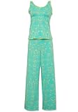 Bedhead Stretch Arabesque Blue Knit Tank and Pant Set