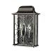 Globe Electric 46568 13-Inch 2 Light Panel Outdoor Wall Mount Fixture, Tifanny Glass, Black