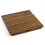 Le Spa 19.7" Square Teak Floor and Shower Tile in Oiled Finish