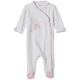 Little Me Layette Footie, Ballerina Bear, Pink Print