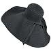 ULTRA WIDE BLACK 8 SHAPEABLE BRIM PACK ABLE FLOPPY HAT