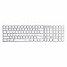 ELSRA USB Wired Full Size Keyboard 110 Key Numeric Keypad Mac KB-801 (White)