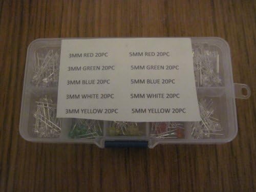 (blue, red, green, yellow, white) - 10 at a time total of 50 pieces 5 colors ( ) 3mm k2z LED light-emitting diode diameter (japan import)