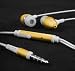 In Ear iPhone Headphones with Microphone and Play/Pause Button in Gold