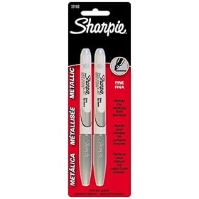 Sharpie Metallic Fine Point Permanent Markers, 2 Silver Markers(39108PP)
