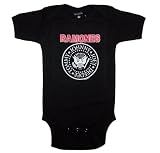 Toddler and Infant THE RAMONES One Piece Baby Suit in Black