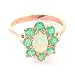 9ct Rose Gold Ladies Fiery Opal & Emerald Cluster Ring - Finger Sizes L to Z Available
