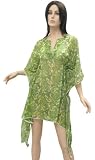 Marvelous Allover Printed Plus Size Short Cover up Caftan Kaftan Valentine's Day Gift