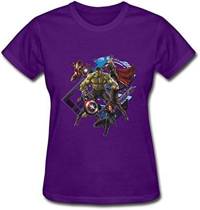 Chanyin Womens 100% Cotton Avengers-Captain America Sleeve Shirt