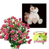 Mother's Day Flowers and Treats - Mommy Tenderheart Pink Spray Roses and Mother's Day Cookies