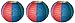 Amscan Radiant Rainbow Round Paper Lanterns, 9 1/2