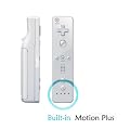 Replacement for Nintendo Wiimote and Motion Plus Combo Pack (Free Silicon Case) - White Wii Remote (Wiimote) Control / Controller and Motion Plus for Nintendo Wii Console
