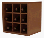 Square Cubbie Cube in Chestnut with Satin Finish