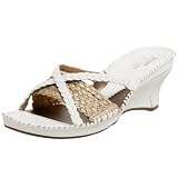  : Clarks Women's Entice Wedge Sandal,White,5 M