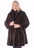 Mink Jacket - Plus Size Mahogany Wave Design