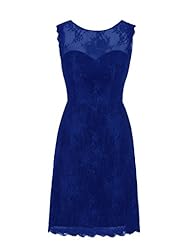 2015 Knee Length Lace Jeweled Mesh Evening Dress/Bridesmaid Dress/Party Dress 