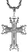 Sterling Silver 2 3/8 (61 mm) Diamond Cut Cross Pendant