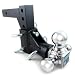 NEW TRI-BALL SWIVEL ADJUSTABLE TRAILER TOW HITCH MOUNT