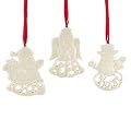 Lenox Holiday Greetings Ornaments, Set of 3
