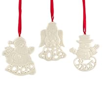 Lenox Holiday Greetings, Christmas Ornaments, Set of 3