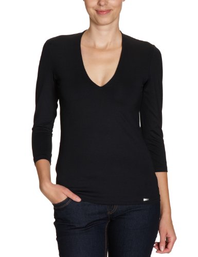 ESPRIT Collection N28707 Damen Shirts/ T-Shirts, Gr. 38 (M) Schwarz (001 ) Preisvergleich