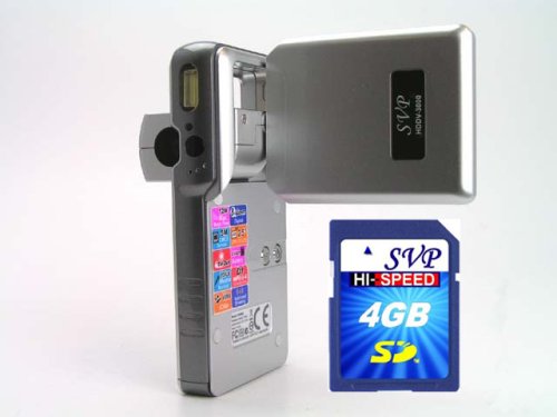SVP HDDV-3000 12MP Max. 6-in-1 Multi-Functional Camcorder with Rare Huge Flip LCD! (4GB High Speed SD Card Included)