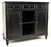 Country Sideboard Buffet Table (Antique Black) (36 H x 42 W x 18 D)