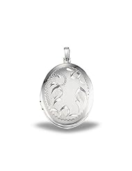 Sterling Silver Oval Picture Locket over 1/2 inch x over 3/4 inch