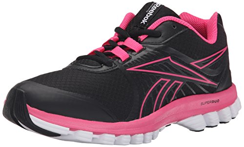 Reebok Women's Super Duo Speed Running Shoe, Black/Solar Pink/White, 11 M US