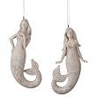 Sandstone Mermaid Ornaments Set of 2