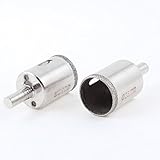 uxcell ホールソー　2個入り　シルバートーン　メタル　金属　25mm　ガラス用　穴あけ