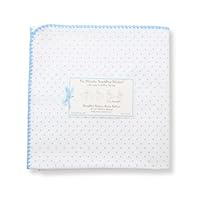 SwaddleDesigns Ultimate Receiving Blanket - Polka Dots - Bright Blue