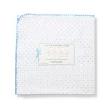 SwaddleDesigns Ultimate Receiving Blanket  - Polka Dots - Bright Blue