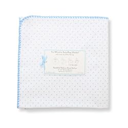 SwaddleDesigns Ultimate Receiving Blanket  - Polka Dots - Bright Blue