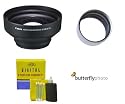Canon WC-DC58B 58mm 0.75x Wide Angle Converter Lens For Canon Powershot A650 With Tube Adapter + Lens Cleaning Kit