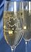 Toasting Flute - Engraved Glass with Autumn Leaf
