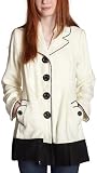 Jolt Juniors' Button Up Pleated Collar Jacket,Ivory,Medium