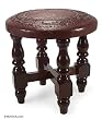 Cedar and leather stool, 'Colonial Guard'