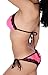 LOCOMO Black Lace Edge String Halter Scrunch Butt Bikini Set BN83 PK Pink