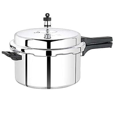 Premier Netra Aluminium 5.5 Litre Pressure Cooker- ( L x B x H) 28 x 24.6 x 19.6, Silver)