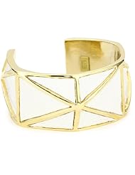 KARA by Kara Ross Narrow Skin Inset Horizontal Pyramid Cuff Bracelet