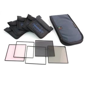 Format 4x4 HD/DV Basic Video Filter Kit includes 4X4 HD Circular Polarizer, HD ND.6, Low Contrast #1, Soft Effects #3 and Skin Tone Enhancer #2 in a KATA Vertical Filter Pouch