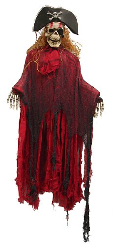 56 Gruesome Skeleton Pirate Hanging Halloween Decoration