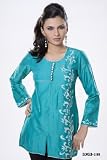 Fabulous Silk Cotton Designer Emb Ladies Tops Tunics Dresses Blouses Kurta Kurti
