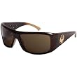 Dragon Alliance Calaca Men's Medium Fit Casual Sunglasses w/ Free B&F Heart Sticker Bundle - Mocha Stripe/Bronze