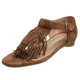 Pura Lopez Women's P1006 Fringe Sandal,Toffee,40 EU (US Women's 10 M)