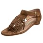 Pura Lopez Women's P1006 Fringe Sandal,Toffee,40 EU (US Women's 10 M)