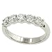 Ladies 5 Stone Round Diamond Anniversary Band 1.00cttw